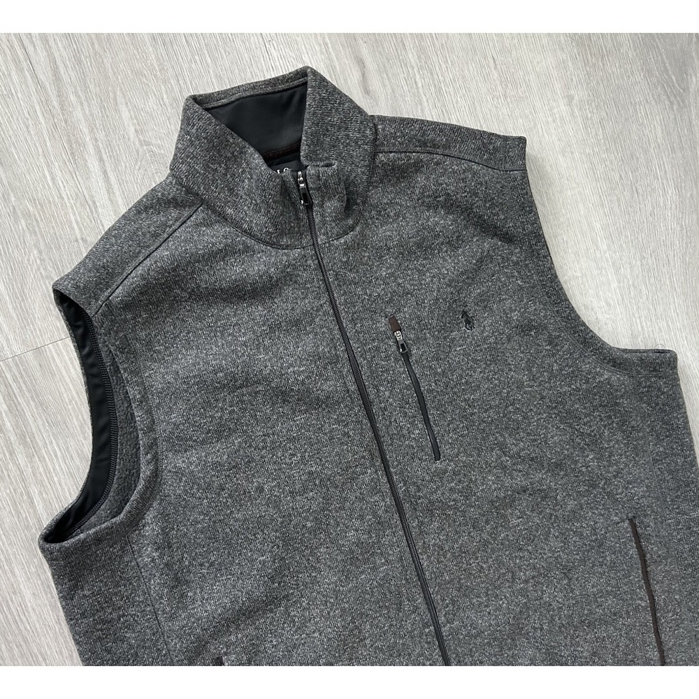 Polo Ralph Lauren Performance Full Zip Vest Brushed Fleece Gray Mens 3XB